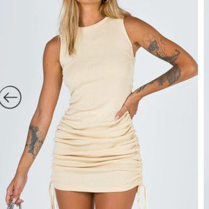 Lioness Military Minds Mini Dress in Beige NWT